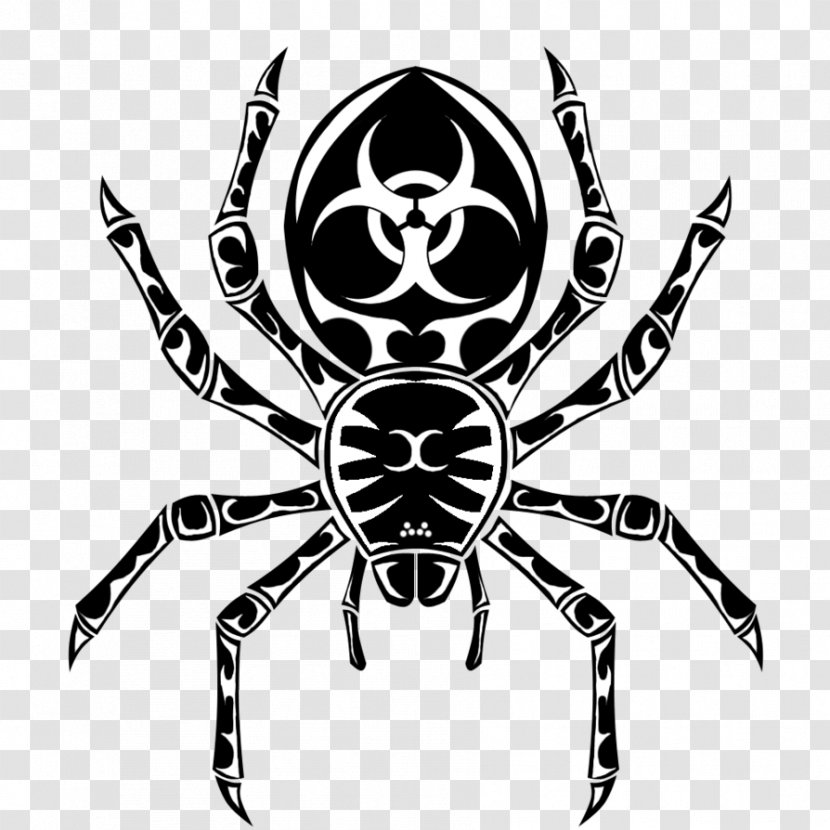 Tattoo Spider Tarantula Symbol - Human Skull Symbolism - Goat Vector Transparent PNG