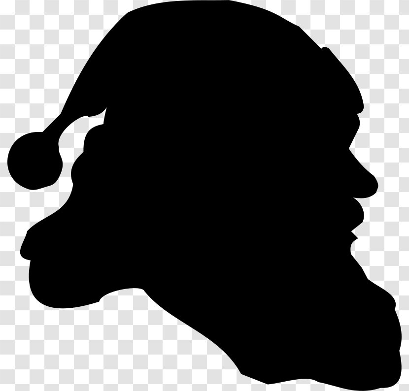 Santa Claus Silhouette Clip Art - Black Transparent PNG