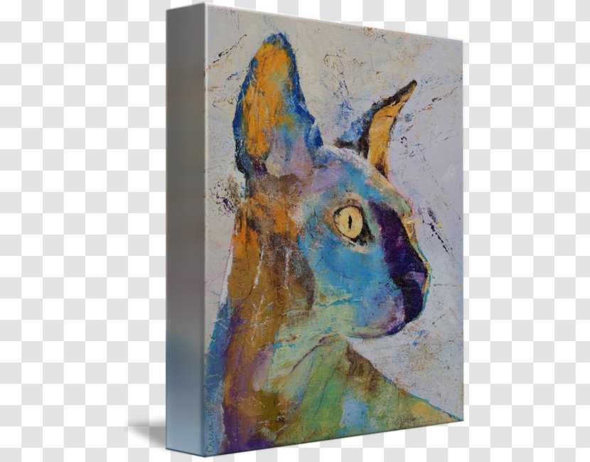 Sphynx Cat Painting Persian Exotic Shorthair Art - Printmaking - Hairless Transparent PNG