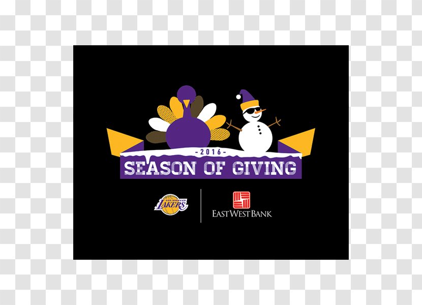 Los Angeles Lakers Advertising NBA Logo Brand - Flightless Bird - Seasons Of Giving Transparent PNG