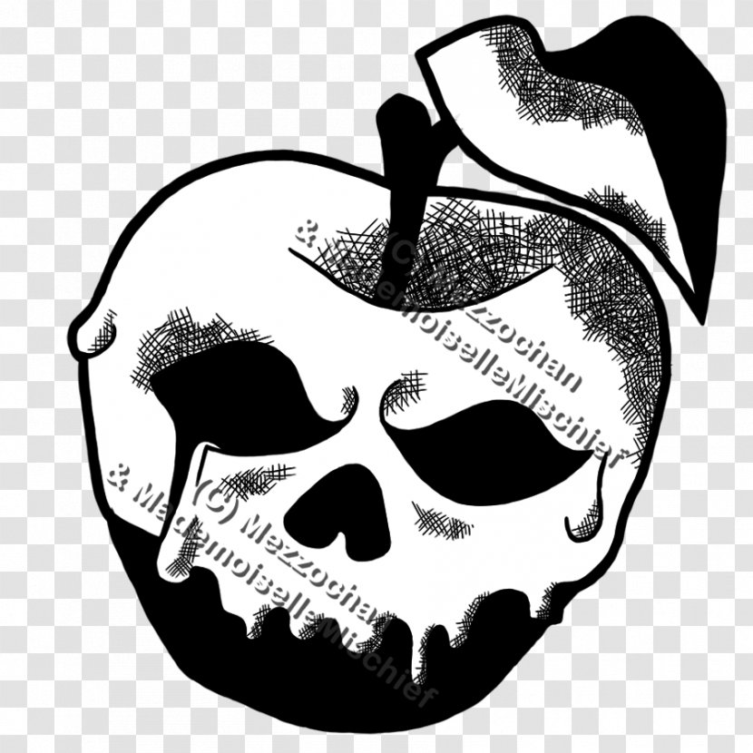 Skull Headgear White Clip Art - Poison Apple Transparent PNG