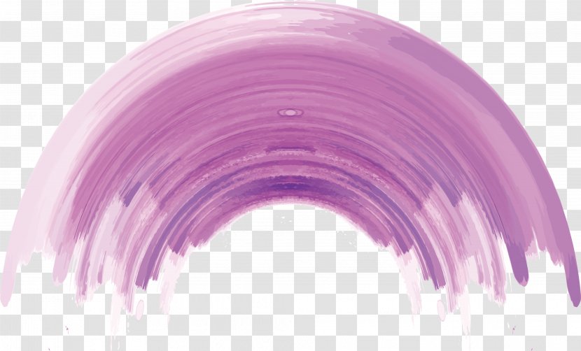 Ink Brush Paintbrush - Purple Semicircle Transparent PNG