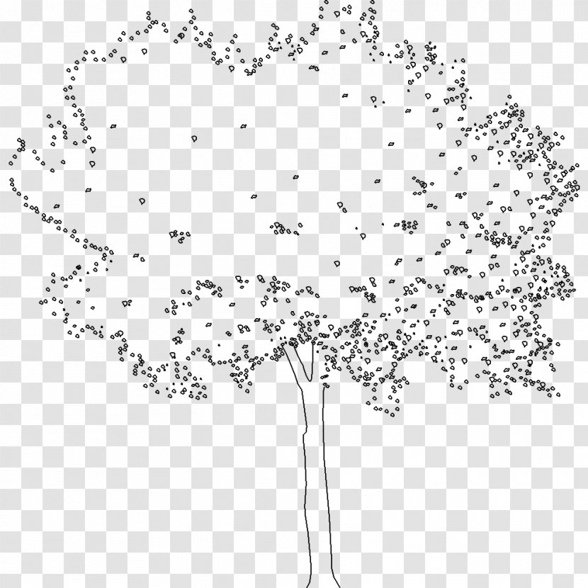Tree Axonometric Projection Woody Plant Line Art Drawing - Cad Transparent PNG