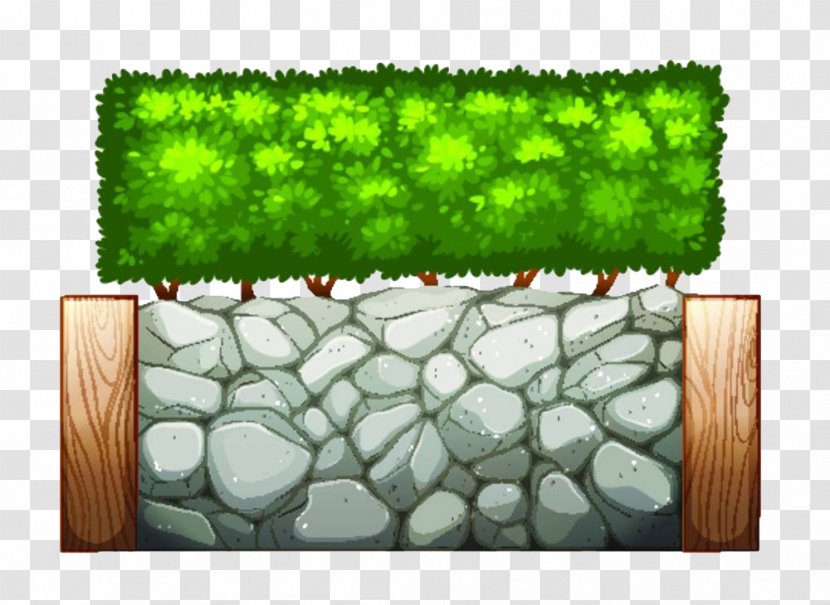 Stone Wall Brick Clip Art - Rectangle - Hand Painted Fence Transparent PNG