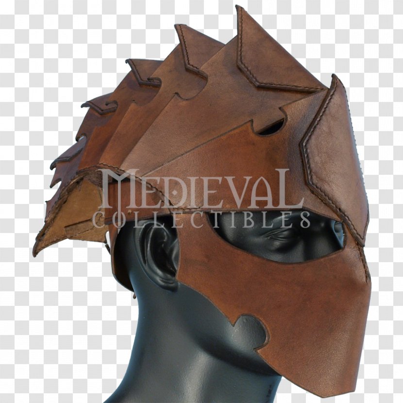 Leather Helmet Live Action Role-playing Game Armour - Hide - Clothes Transparent PNG