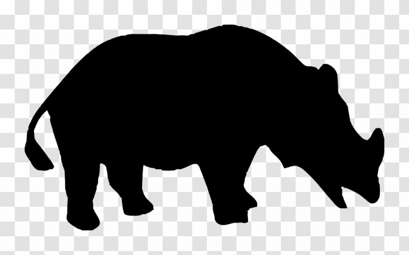 Black Rhinoceros Rhino! Clip Art - Bear - Silhouette Transparent PNG