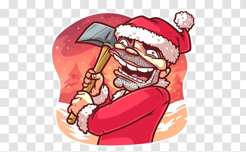 Santa Claus Bad Clip Art Sticker Christmas Day - Watercolor Transparent PNG