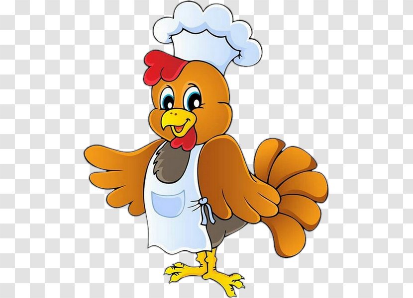 Chicken Buffalo Wing Chef Cartoon - Artwork - Poule Transparent PNG