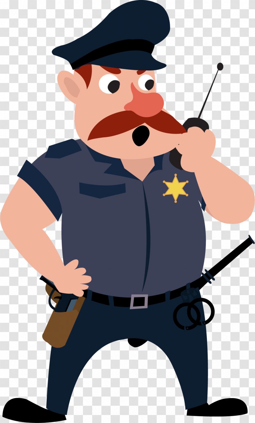 Police Officer Sheriff Car - Male - Walkie Talkie Transparent PNG