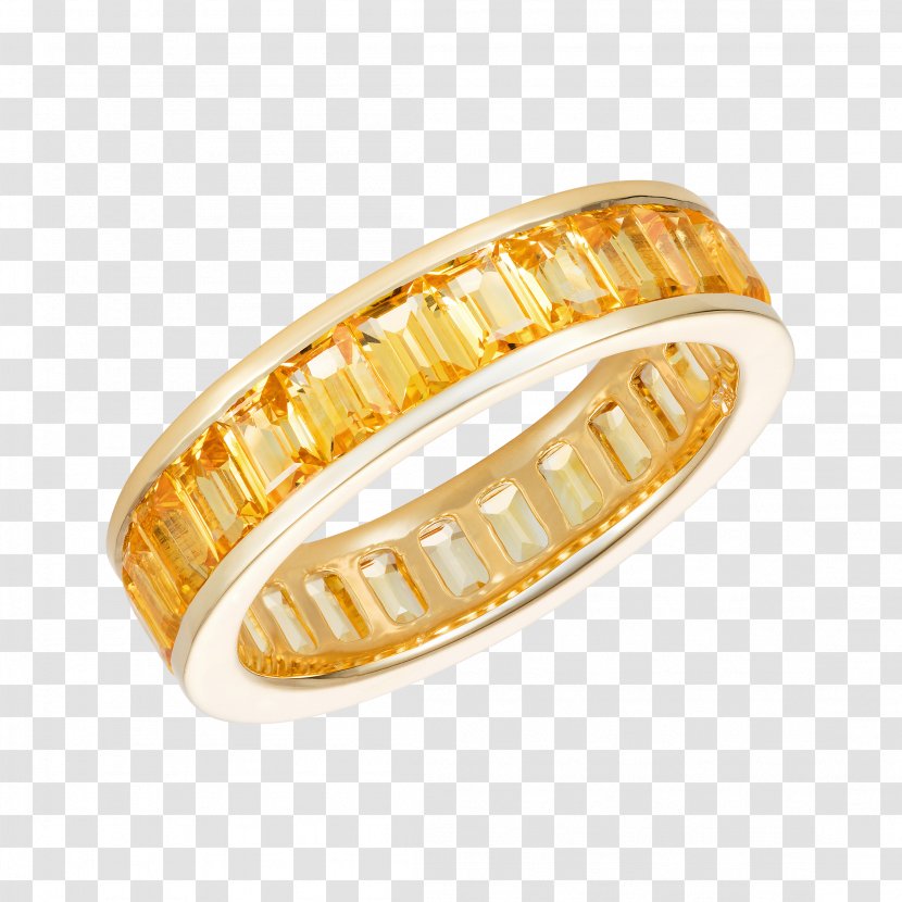 Eternity Ring Gemstone Sapphire Wedding - Emerald - Yellow Transparent PNG