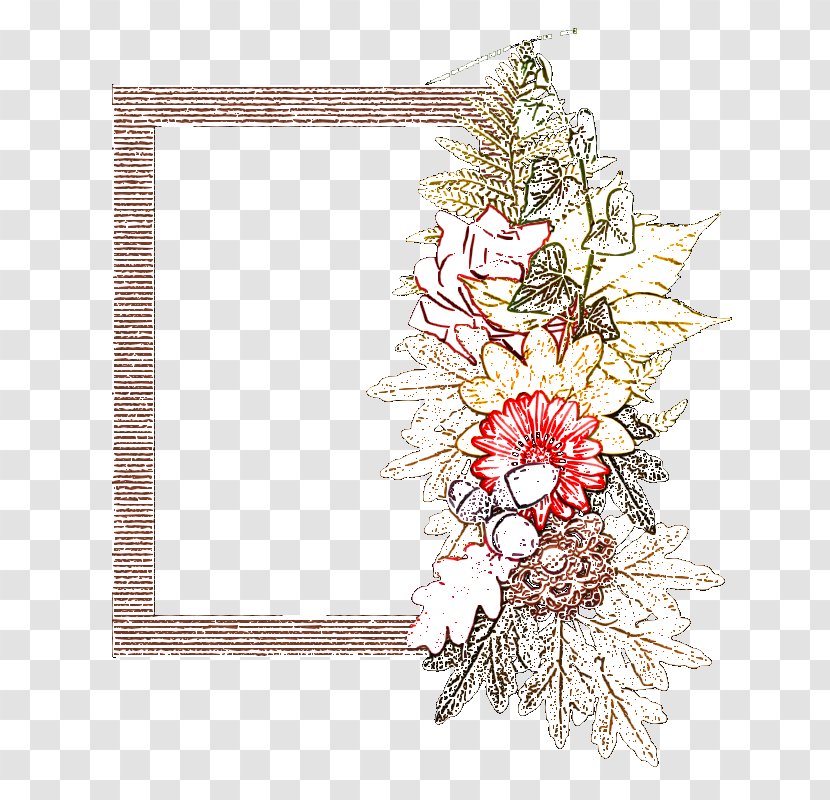 Floral Design Picture Frames PhotoScape Pattern - Decor - Brushwork Tosca Color Transparent PNG