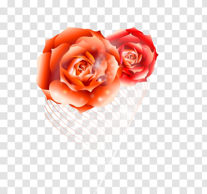 Flower Clip Art - Petal - Beautiful Roses Fantasy Curve Line Transparent PNG