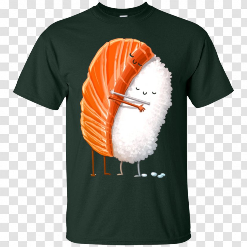 Printed T-shirt Hoodie Top - Sleeve - Cute Sushi Transparent PNG