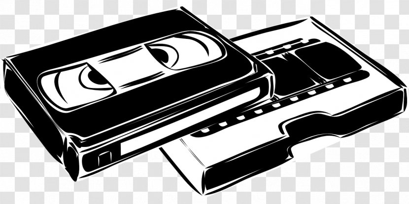 VHS Videotape Compact Cassette Clip Art - Vhs - Monochrome Transparent PNG