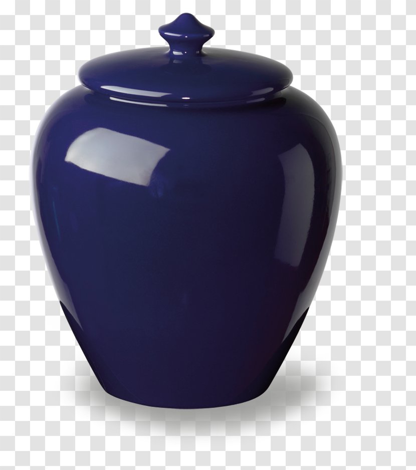 Ceramic Urn Cobalt Blue Lid - Pottery - Design Transparent PNG