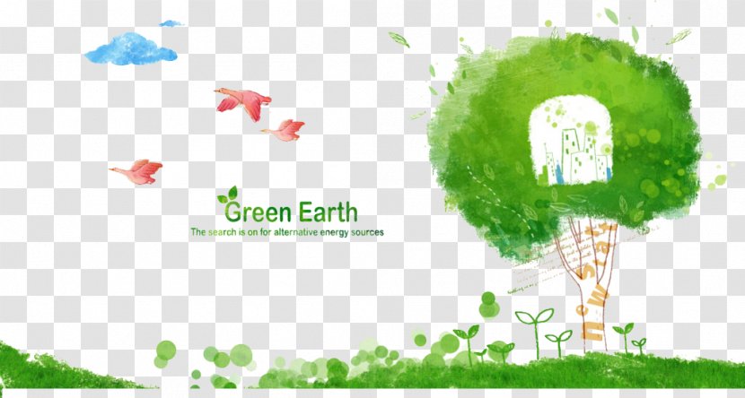 Janghang High School Poster - Flora - Green Earth Transparent PNG