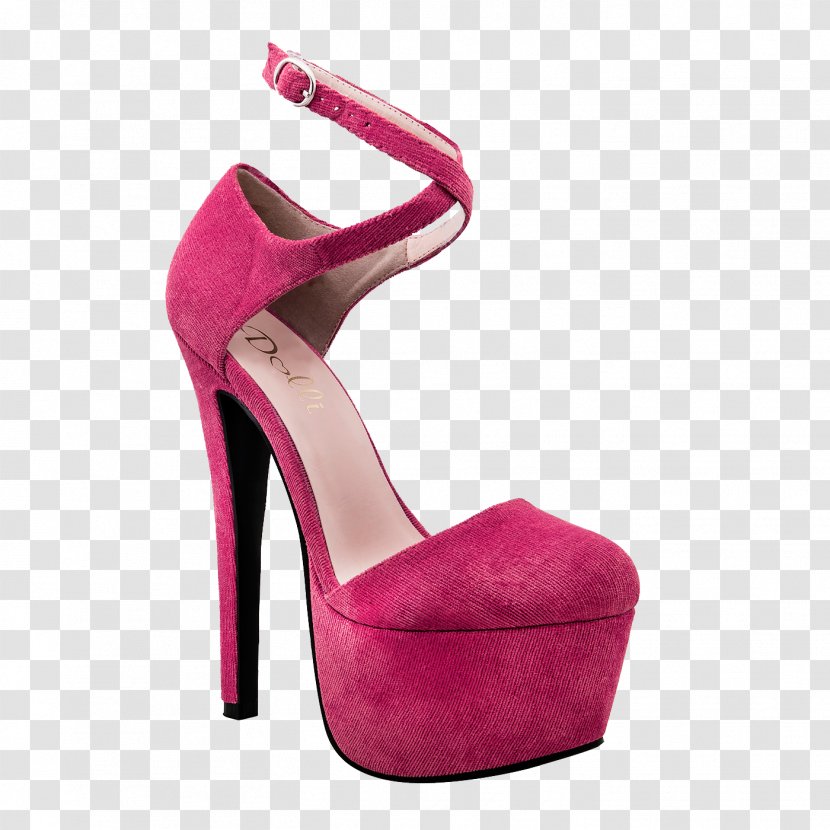 Home Shop 18 Suede Handbag Sandal High-heeled Shoe - Pump - Pink High Heels Transparent PNG
