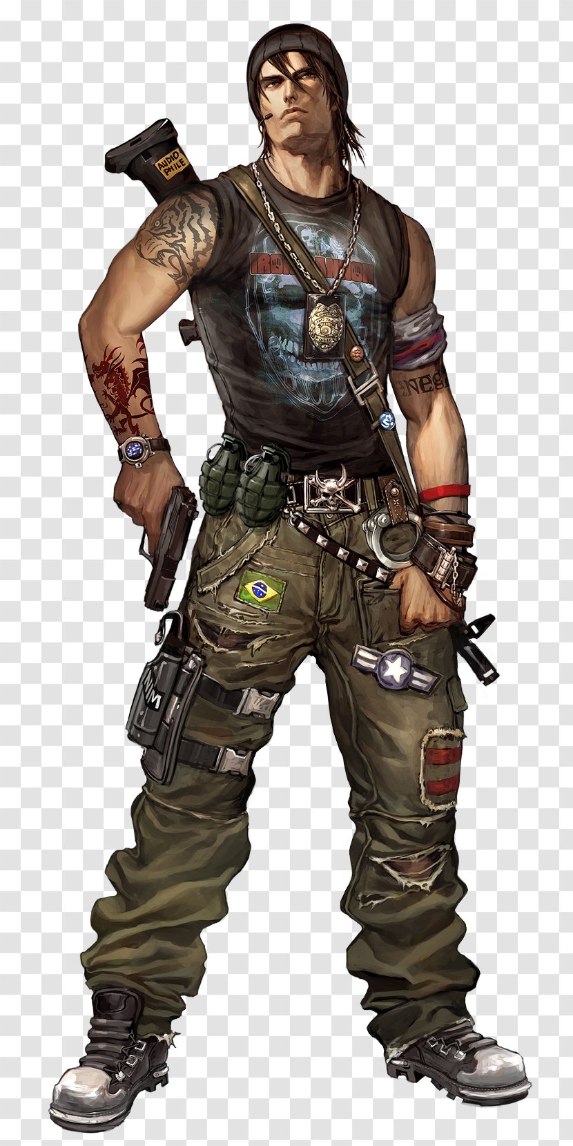 Concept Art Drawing Character - Soldier - Dead Island Transparent PNG