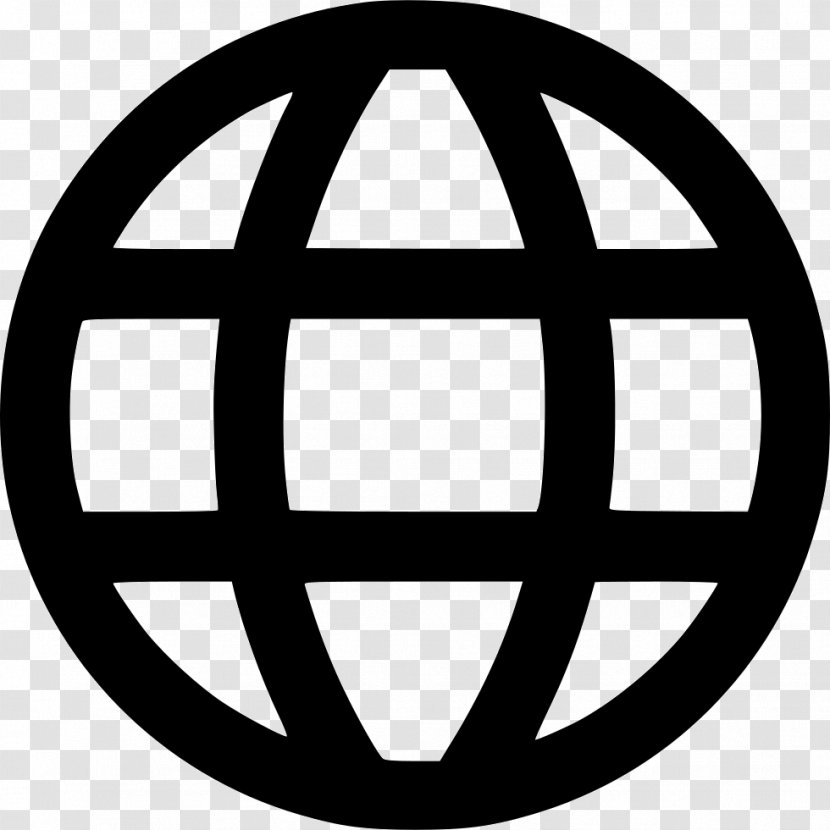 Illustration Symbol - Black And White - Global Net Logo Transparent PNG