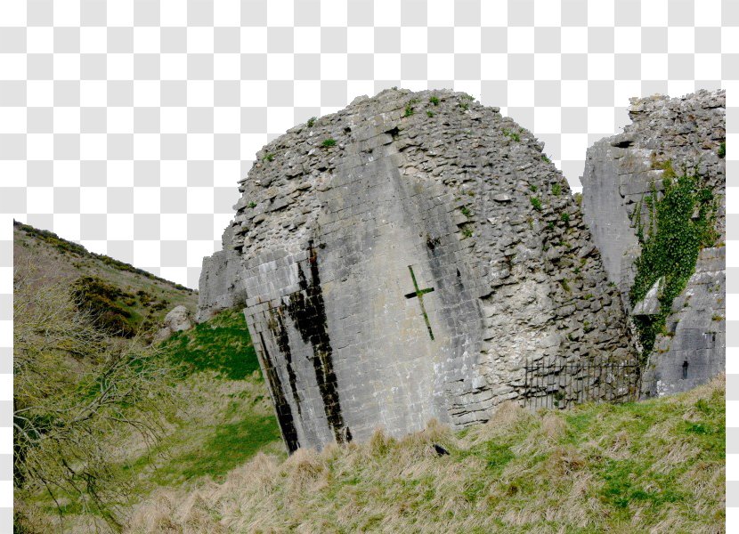 Corfe Castle Stone Wall Ruins Building - Historic Site - Abandoned Buildings Transparent PNG