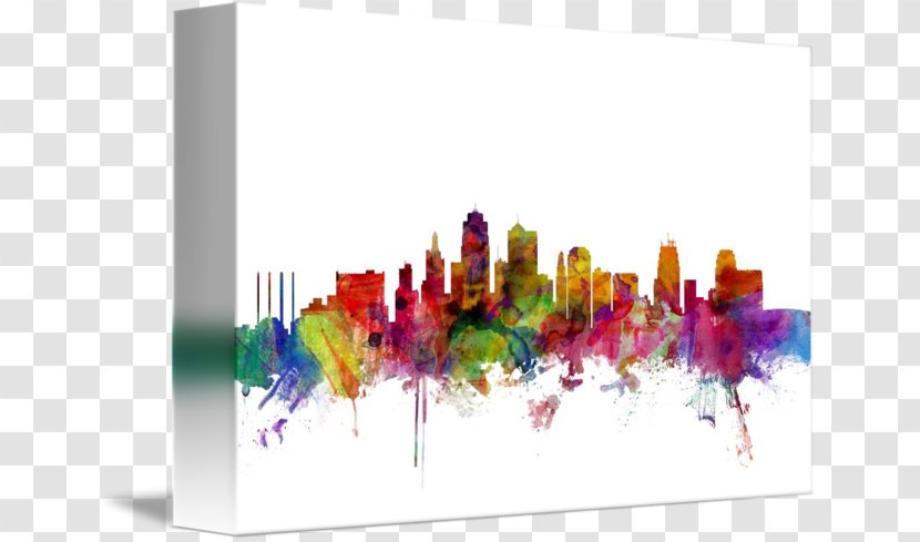 Kansas City Canvas Print Mural Skyline - Cityscape Transparent PNG