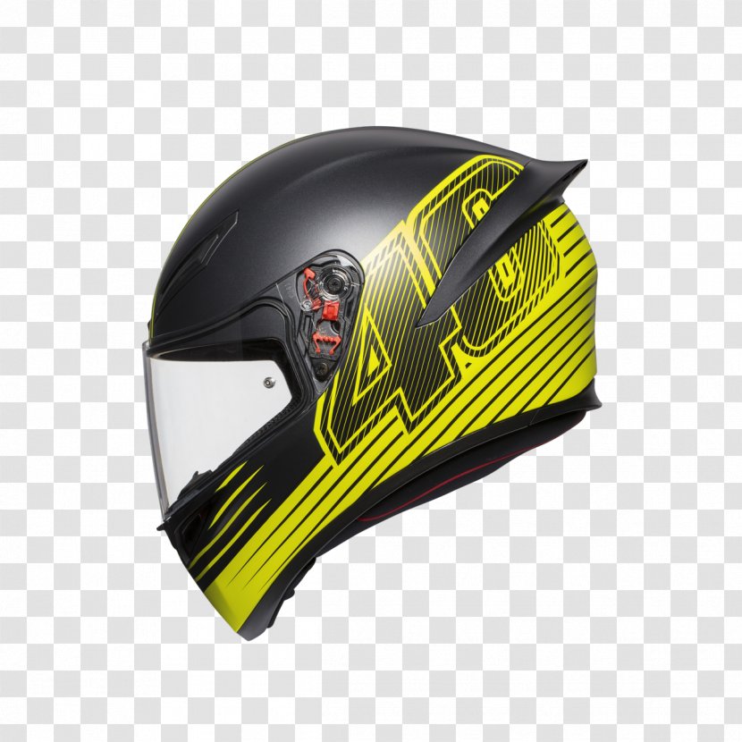 Motorcycle Helmets Capacete AGV K1 Edge 46 Preto/Amarelo Fluor - Sports Equipment Transparent PNG