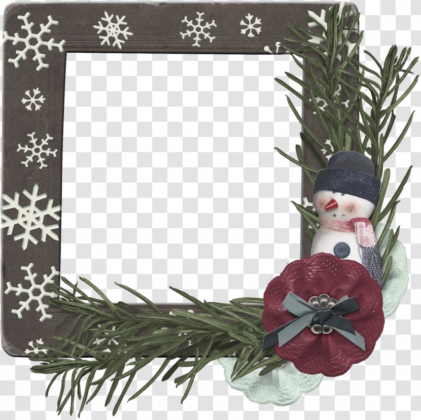 Christmas Ornament Wreath Flower Picture Frames Transparent PNG