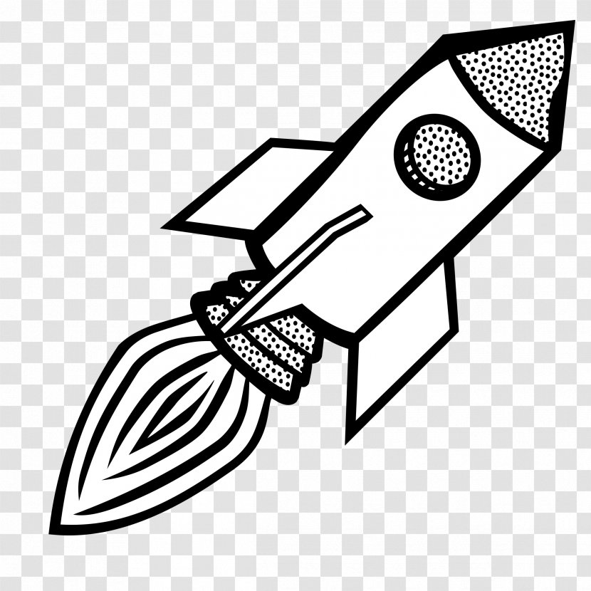Line Art Rocket Clip - Rockets Transparent PNG