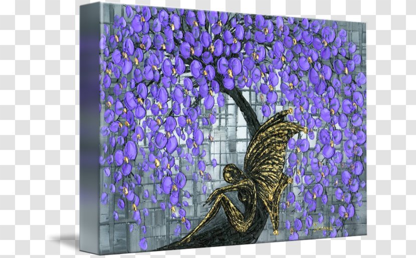 Canvas Gallery Wrap Flower Fairy - Moths And Butterflies - Purple Tree Transparent PNG