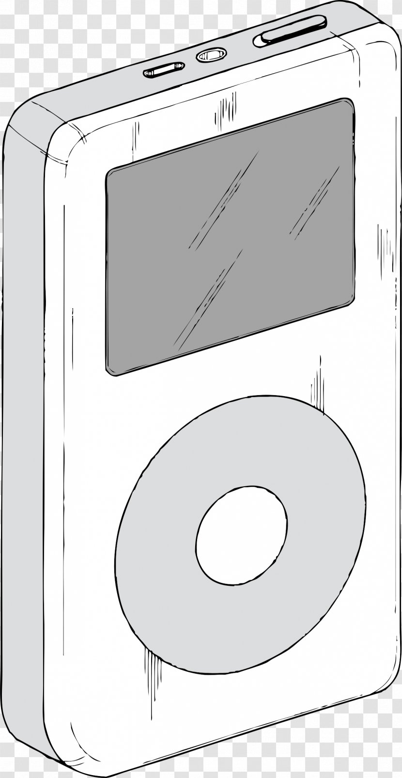 IPod Touch Shuffle Media Player Clip Art - Rectangle - Ipod Transparent PNG