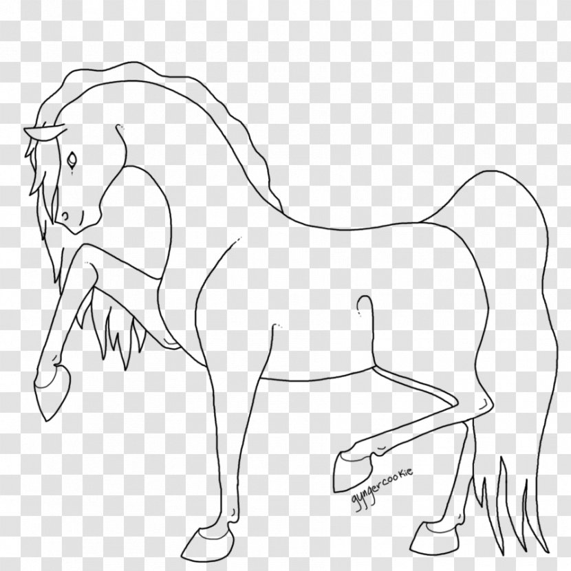 Line Art Drawing Mustang - Flower Transparent PNG
