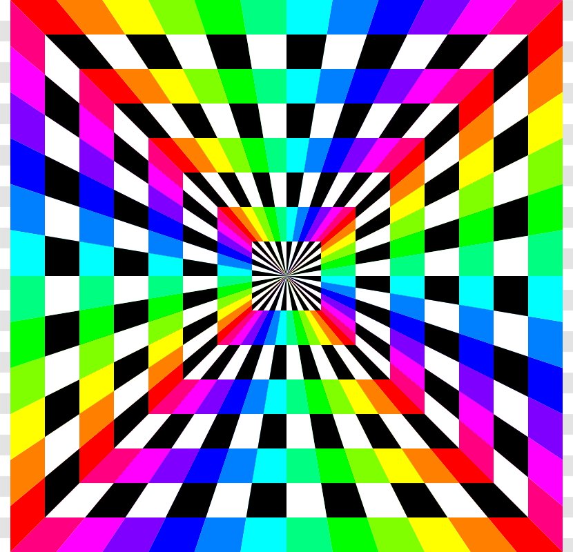 Minecraft Seeing Through Illusion Optical Op Art - Wilber Cliparts Transparent PNG