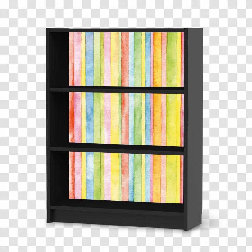 Shelf Bookcase Line - Shelving - Watercolor Stripes Transparent PNG