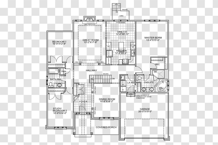 Floor Plan Technical Drawing Design Black & White - MBasement Map Transparent PNG