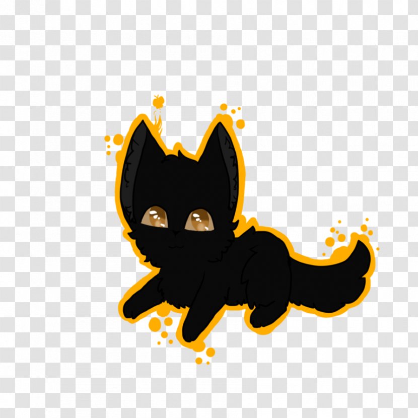 Black Cat Kitten Whiskers Dog - Tail Transparent PNG