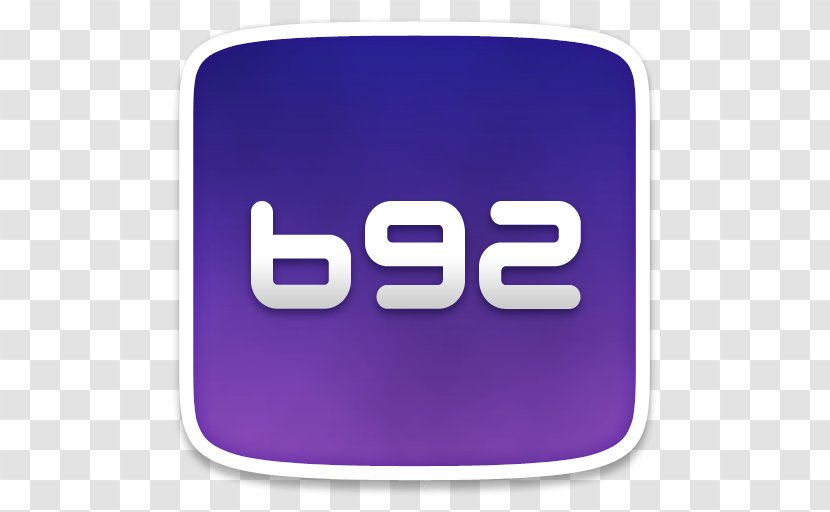 B92 Television Belgrade Broadcasting О2 телевизија - Station Identification - Purple Transparent PNG