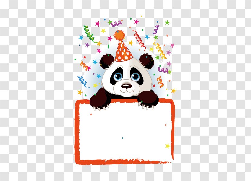 Giant Panda Birthday Stock Photography Clip Art - Party - Copywriter Background Elements,panda,animal,Cartoon Transparent PNG