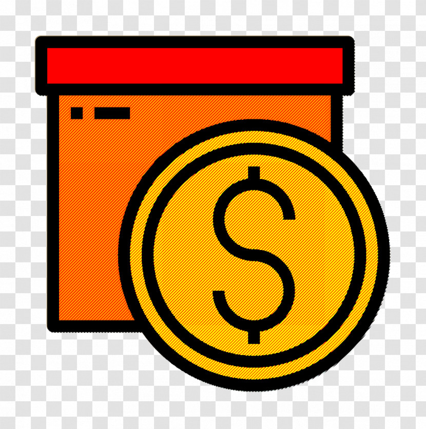 Box Icon Dollar Icon Shopping Icon Transparent PNG