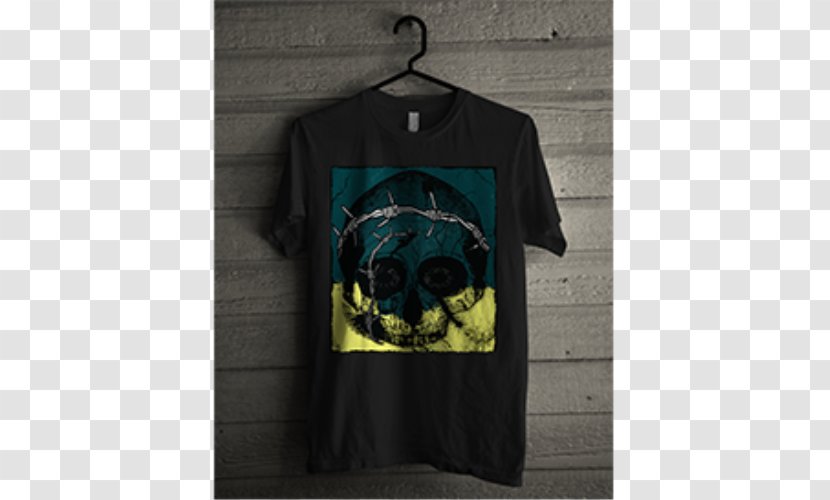 T-shirt Cotton Distro Blue White - Skull Transparent PNG