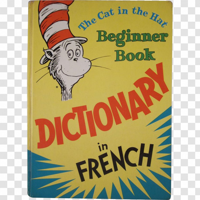 The Cat In Hat Beginner Book Dictionary Spanish Hardcover Amazon.com - Yellow - Dr. Seuss Transparent PNG