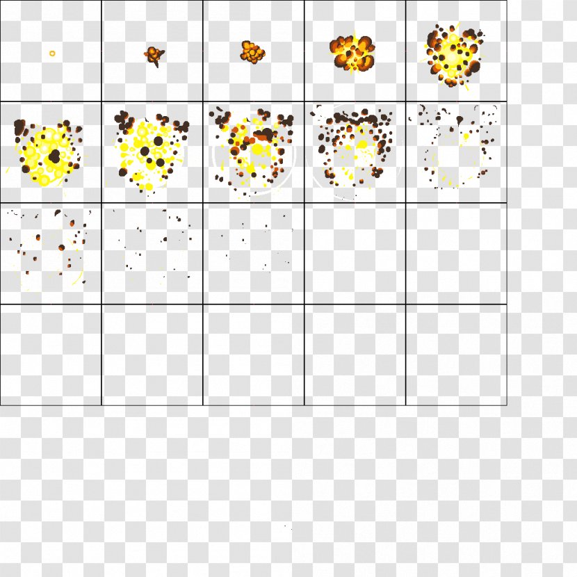 Sprite Animation Dust Explosion Explosionsschutzdokument - Yellow - Debris Transparent PNG