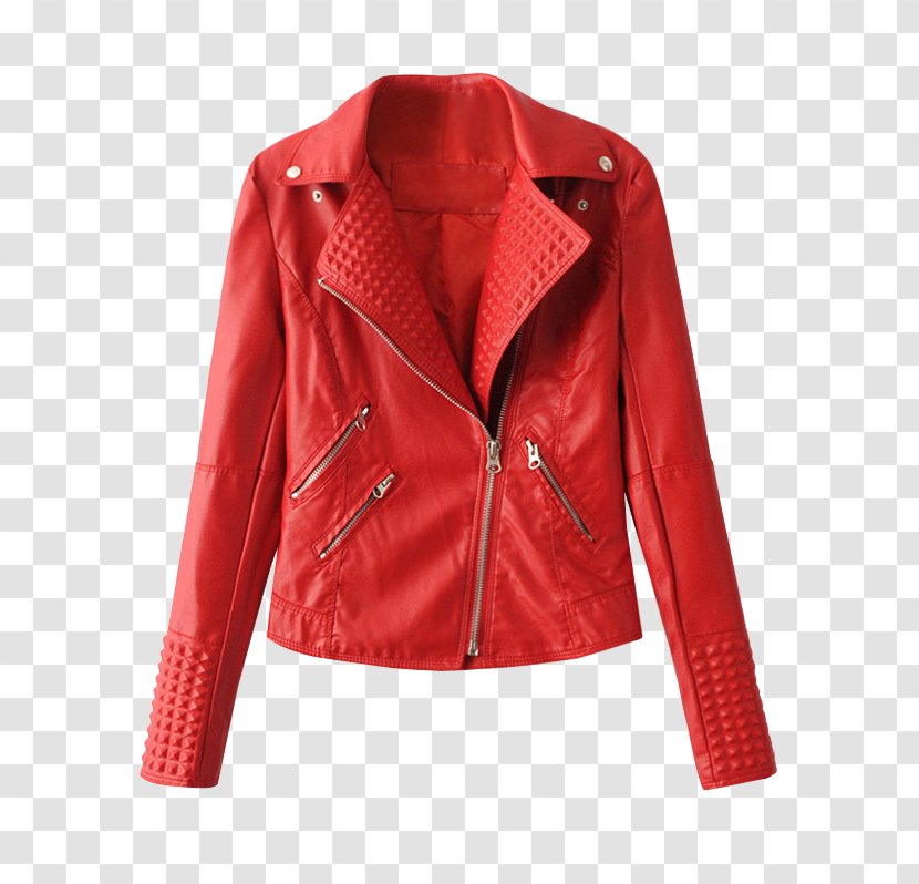 Leather Jacket Coat Clothing - Frame - Windbreaker Transparent PNG