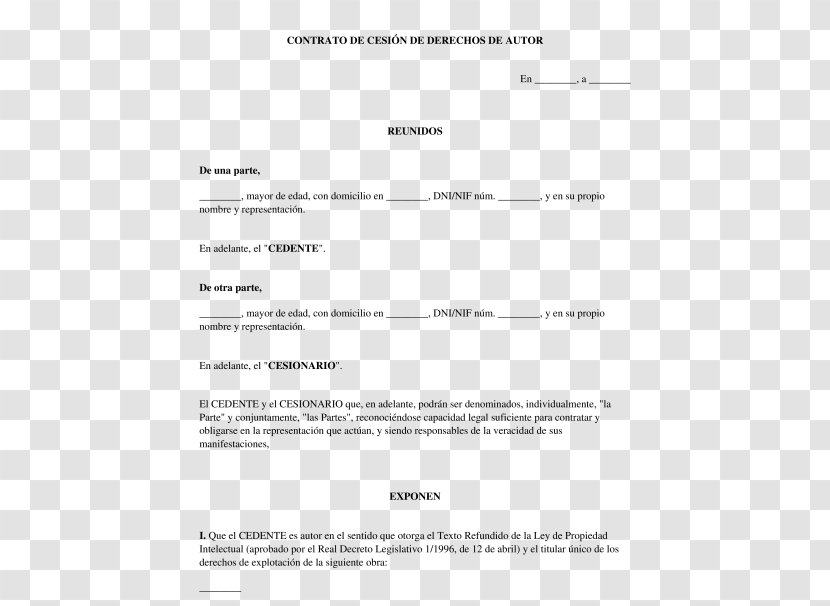 Document Contract Law Renting Copyright Transparent PNG