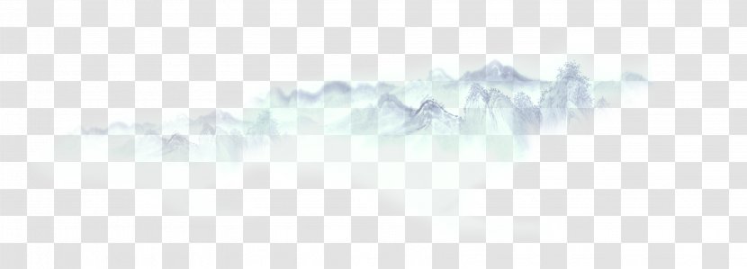 Paper Light Blue Sky - Ink Mountain View Transparent PNG