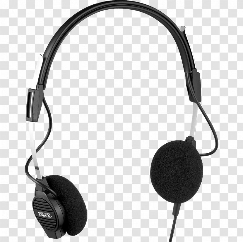 Headphones Headset Microphone Telex Electrical Connector - Audio Equipment Transparent PNG