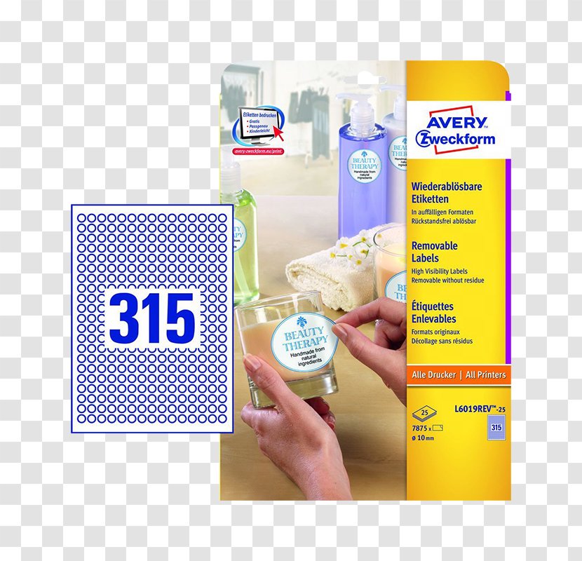 Paper Label Avery Dennison Adhesive - Etikett Transparent PNG