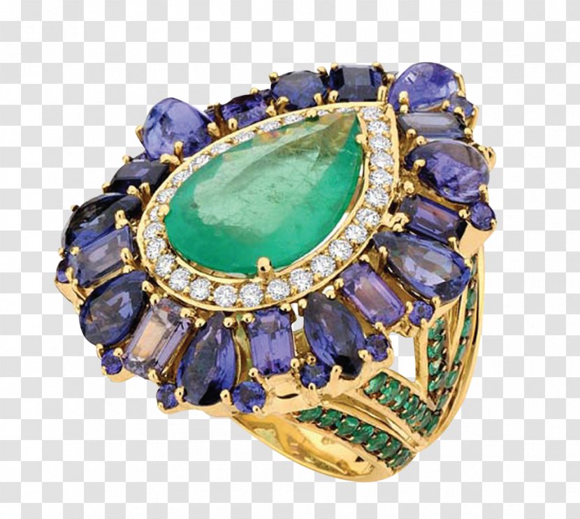 Emerald Ring Diamond Color - Jewellery - Colored Transparent PNG