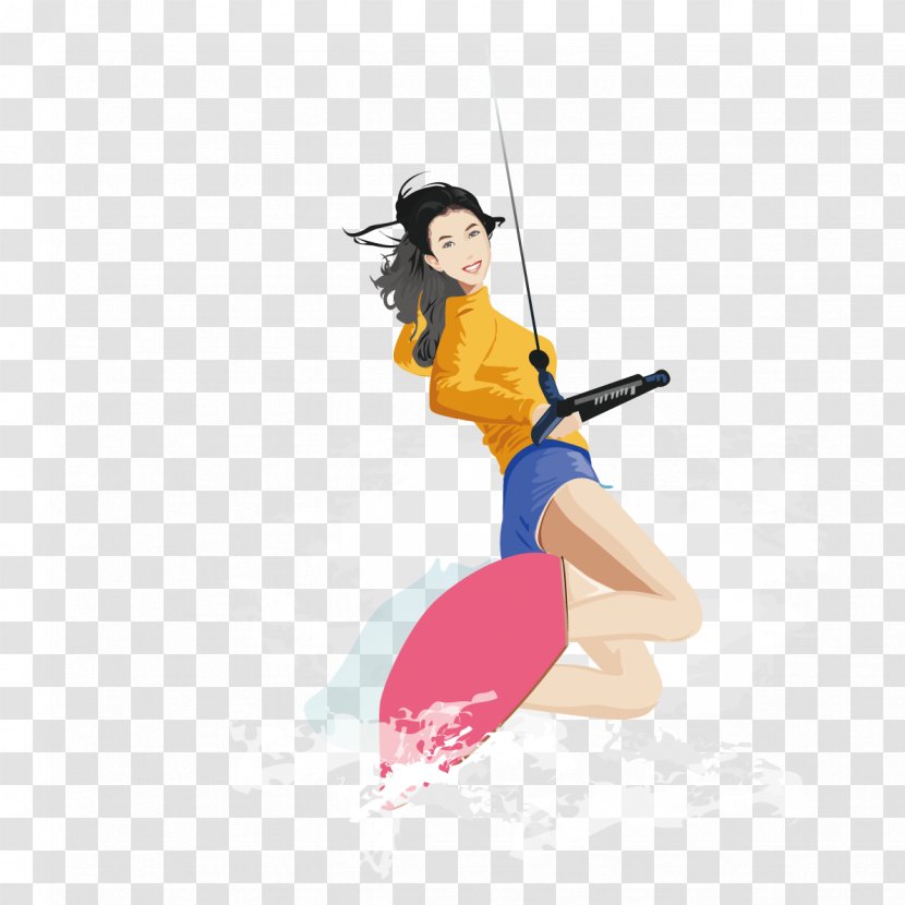 Photography Illustration - Sport - Surfing In The Sea Beauty Transparent PNG