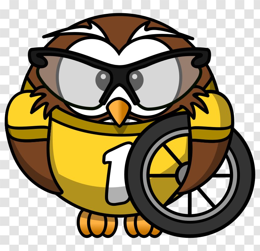 Owl Cycling Bicycle Clip Art - Cartoon - Cyclist Pictures Transparent PNG