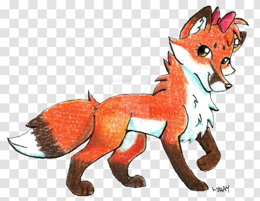 Red Fox Drawing Prismacolor Cartoon - Pencil Transparent PNG